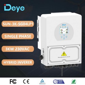 Deye 태양광 인버터 SUN-3K-SG04LP1 3KW 하이브리드 단상 2 MPPT 24V 48V 배터리 RS485/CAN 220VAC/230VAC, 01 SUN-3K-SG04LP1-24V, 01 220-240V, 1개