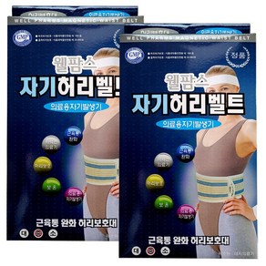 웰팜스 자기 허리벨트 의료용 자기발생기 허리보호대, 2개