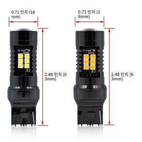 2X VW Passat B8 2015 2020 Canbus W21W T20 7440 LED DRL 전구, 1개