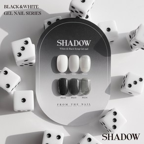 프롬더네일 섀도우 6종 단품 (택1) / 블랙 화이트 시럽 쉐도우 SHADOW 젤네일, 1개, 10ml, FS.130