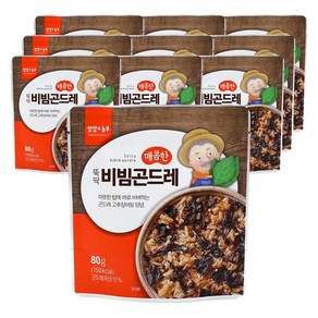 매콤한 뚝딱 비빔곤드레 80g, 800g, 1박스