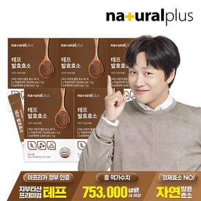 내츄럴플러스 테프 발효효소 / 곡물효소 정제효소 NO 고역가수치, 90g, 5박스