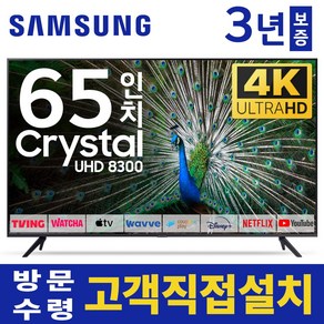 삼성 65인치 TV 커브드 울트라HD 4K 스마트티비 LED 65TU8300 미러링 유튜브 넷플릭스 티빙, 고객직접설치, 스탠드형, 65인치TV