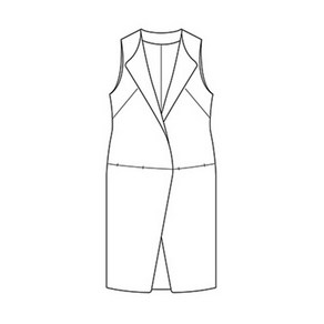 패션스타트 패턴인 P413 Vest 여성 베스트 조끼 옷 패턴 도안 옷본 여성복, 1개, 혼합