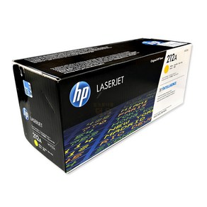 HP 212A정품토너 W2120A검정 W2121A파랑 W2122A노랑 W2123A빨강 M554dn M555dn M555x M578dn, 노랑, 1개