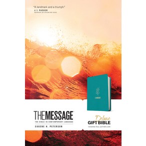 (영문도서) The Message Deluxe Gift Bible (Leathe-Look Hosanna Teal): The Bible in Contempoay Language Imitation Leathe, NavPess Publishing Goup, English, 9781641584975