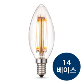 씨티라이팅 LED 촛대구 COB 3W 전구색(2700K) 14Base, 1개, 전구색