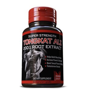 MAPEinc Tongkat Al LONGJACK ROOT EXTRACT 200:1 남성 근육 성장 활성 남근 확대 도움 60정, 1개