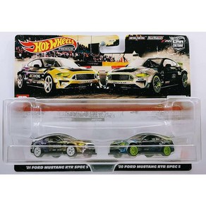 핫 휠(Hot Wheels) 프리미엄 2팩 포드 머스탱 RTR SPEC 53세 HCY71, 1개, 상세페이지 참조