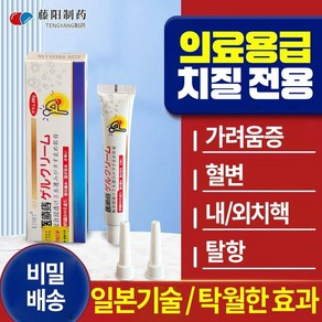 [일본수입]항문통증항문출혈항문루관항문소양해소항문소양해소치루일본치질약ZWL031, 2개, 20g