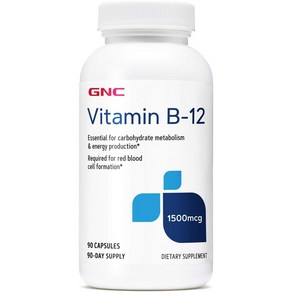 GNC 비타민 B-12 1500mcg 90정 (캡슐) GNC Vitamin B-12 1500mcg 90caps, 1개