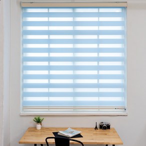 윈샵 내츄럴 콤비블라인드 [ 맞춤 제작 색상 사이즈 가로 80cm~275cm x 세로 240cm ] 블루외