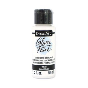 공예몰 DecoArt Glass Paint 2oz 01 White 반무광 유리 세라믹 물감