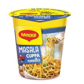 인도정품 메기 라면 MAGGI 인스턴트 쿠파 컵누들 Masala - 70g 맛있는 슬러피 소스 맛 추가 야채포함, 70g(1팩), 1개