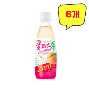 동원 쿨피스톡 제로 스파클링 복숭아 맛 340ml 6개 쿨피스 제로