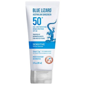 Blue Lizad SENSITIVE Mineal Sunsceen with Zinc Blue Lizad SENSITIVE 미네랄 자외선 차단제 산화아연 함유 SPF 5, 3 Fl Oz (1팩), 1개, 89ml