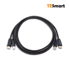 티이스마트 듀얼모니터 HDMI 2포트 KVM 스위치, KVM 통합 케이블 3M (HDMI 2.0), 1개