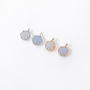 싼비즈 [7161-03]큐빅펜던트 꽃캡원문스톤 7.5x10mm 1개