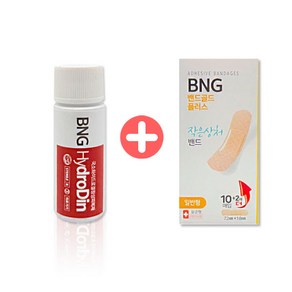 밴드골드 하이드로딘 (빨간약) 하이드로겔 창상피복재 16ml + 작은상처 밴드 일반형 10매입 세트, 1개