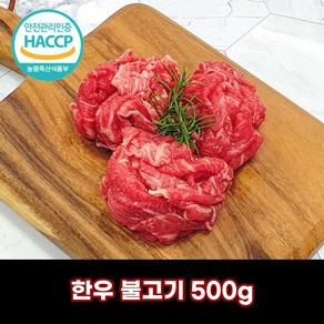 디에스미트 한우 불고기 500g 우시산한우 1등급이상 냉장, 1개