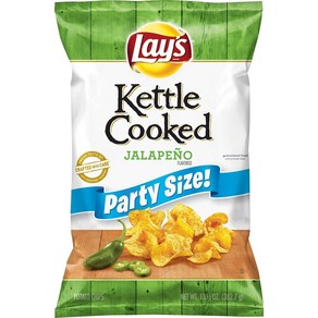 [미국직배송]레이스 케틀 쿡 할라피뇨 감자칩 대용량 382.7g Lay's Kettle Cooked Potato Chips Jalapeno Paty, 1개