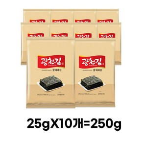 광천김 참 재래김, 25g, 10개