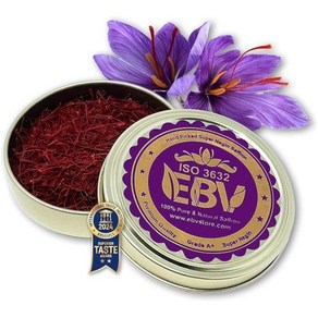 EBV Awad-Winning Cetified Gade- Saffon 샤프란 - 차 빠에야 100% 순수 천연 향신료, 1) 1 G  0.035 OZ, 없음, 없음