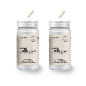 동국 이너락토 프로바이오틱스VL8 400mg x 30캡슐. 질유래특허 여성전용 유산균, 2개, 30정