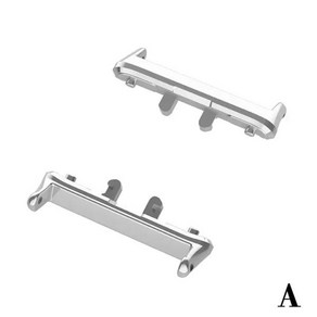 삼성 갤럭시 핏 3 용 금속 커넥터 시계 스트랩 커넥터 어댑터 금속 헤드 커넥터 스테인리스 시계 스트랩 연결 C7R7, [01] slive, 1개