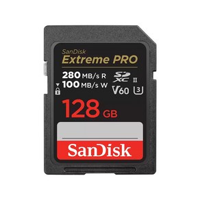 샌디스크 익스트림 프로 SD UHS-II 280MB/s V60 128GB