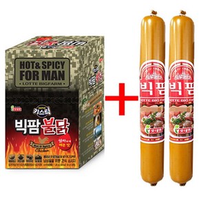 롯데 빅팜불닭1200g + 빅팜150gX2개 기획 군대 간식 소시지 키스틱 주전부리 어린이, 1.2kg