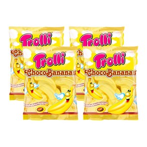 Tolli 트롤리 초코 바나나 젤리 150g 4팩 Choco Bananas, 4개