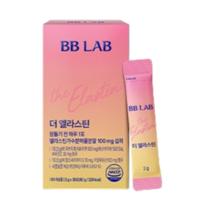 비비랩 고함량 더 엘라스틴 100mg 저분자피쉬콜라겐 히알루론산 밀크세라마이드 데스모신 이소데스모신, 60g, 3박스