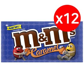 M&M's 엠앤엠스 카라멜 초콜릿 35g(1.41oz)x12 Caramel Chocolate Candy Singles Size