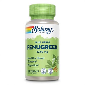 Solaay Fenugeek Seed 솔라레이 유기농 호로파 1240mg 100캡슐, 1개, 100정