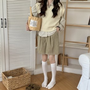 발레코어 타비슈즈엔 마이삭스핏 굵은골 타비 니삭스( knee high socks ), 화이트, 1개