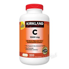 커클랜드 비타민 C 1000mg 500정 (타블렛) Kikland Vitamin 500tabs, 1개