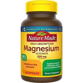 네이처메이드 마그네슘 글리시네이트 Natue Made Magnesium Glycinate, 1개, 60정