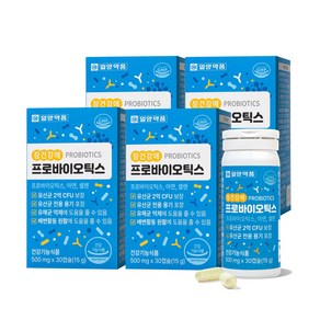 일양약품 장건강에 프로바이오틱스 500mg 30캡슐 4박스 (4개월분), 30정