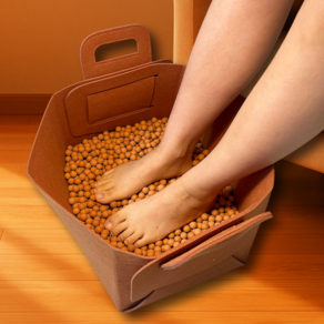 THE집사 황토볼 발마사지 가정용 맨발걷기 4.5kg 전용상자, 황토색, 1세트