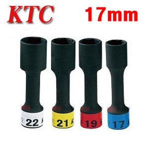 일본 KTC 1/2 타이어복스 임팩 휠 너트 소켓 17mm 휠복스알 절구형, 1개