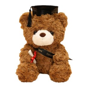 사랑스러운 너희의 졸업 입학을 축하해 Gaduation Teddy Bea Gift Plush Bea Stuffed Animal Doll Gadu, 01 Black, 1개