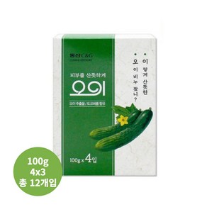 동산씨앤지 오이 비누, 100g, 12개