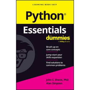 (영문도서) Python Essentials fo Dummies Papeback, English, 9781394263479