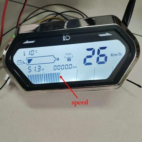 전동 전기킥보드 대리기사 퀵보드 위패드 속도계 LCD 디스플레이 48v60v72v 라이트배터리 레벨전원 표시기 스쿠터 자전거 세발 대시 보드 MTB 게이지, 2) 60vdisplayonly, 2) 60vdisplayonly, 1개