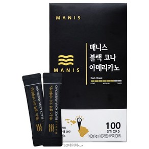 매니스 코나 아메리카노 100g 1박스 (매니스 아메리카노 스틱 3개 증정), 1개, 100개입