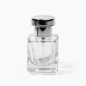 새로핸즈 클램프 타입 유리 향수공병 미니사각 서클실버캡 30ml, 단품, 1개