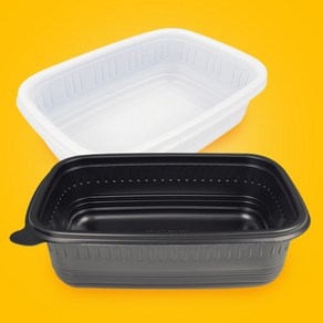 사각 죽용기 중 50세트 800ml 국내생산 강력한 밀폐력, 반투명색