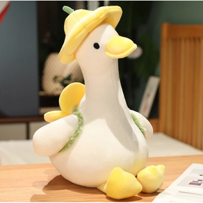 비지케이 귀여운 애착 오리 인형 55CM, 35CM, 노란모자오리, 1개