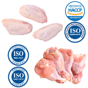 [도담들] 하늘내린 인제 청정닭고기 닭날개 윙1kg+봉1kg 냉장 HACCP ISO(식품안전 품질경영 환경경영시스템) 인증 100% 국산 산지직송, 1세트, 2kg